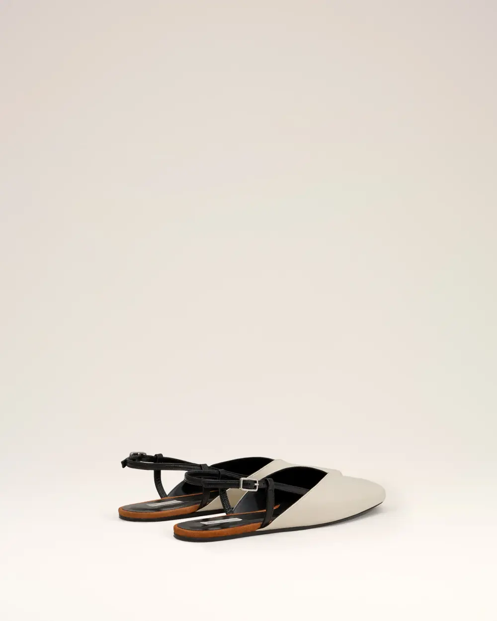 Slingbacks Beiges En Cuir